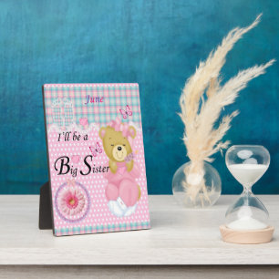 Placa Expositora Tabletop Plaque with Easel Big Sister June
