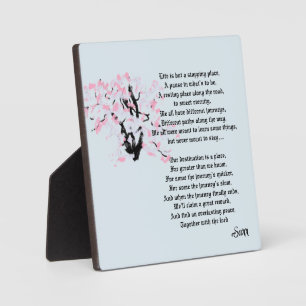 Placa Expositora Tabletop W/Canvas: Árbol de vida