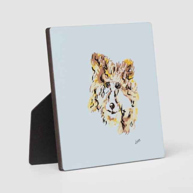 Placa Expositora Tabletop W/Canvas : Collie Plaque (Anverso)