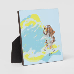 Placa Expositora Tabletop W/Canvas : Mejor Pup - Plaque