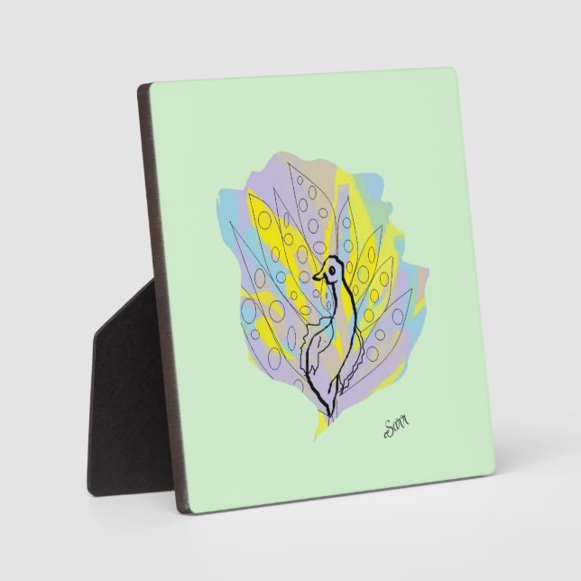 Placa Expositora Tabletop W/Canvas : Plaque de pavo (Anverso)