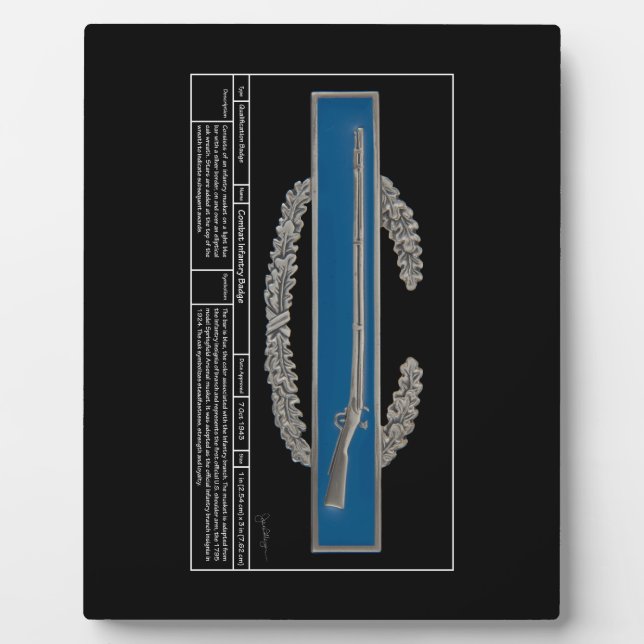 Placa Expositora Tarjeta de infantería de combate técnica (Frente)