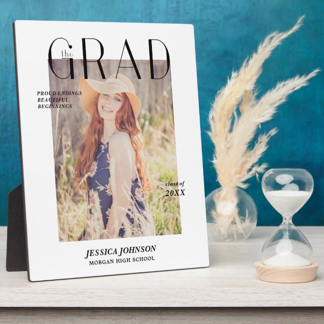 Placa Expositora Tarjeta fotográfica de Invitación de graduación de (Lado)