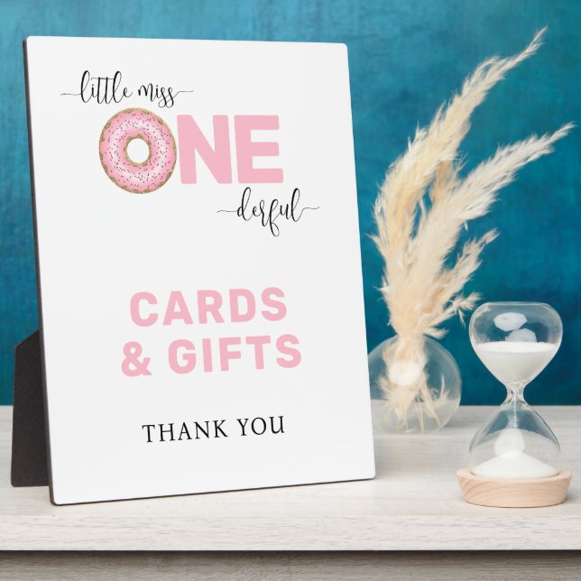 Placa Expositora Tarjetas de cumpleaños y regalos rosas (Lado)