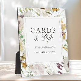Placa Expositora Tarjetas y regalos de boda de primavera modernos