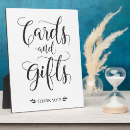 Placa Expositora Tarjetas y regalos Rótulo Boda moderno