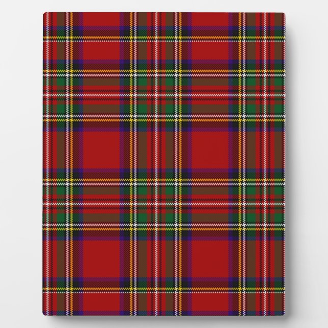 Placa Expositora Tartan de PixDezines, clan Stewart (Frente)