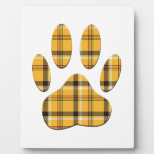 Placa Expositora Tartan Dog Paw Print