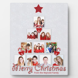 Placa Expositora Tasty Candy Cane Christmas Tree Collage de fotos