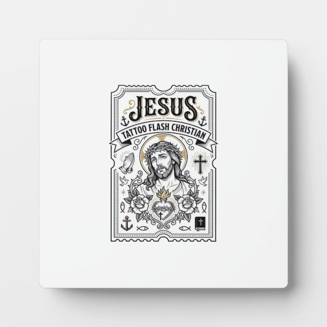 Placa Expositora Tatuajes Flash de Jesús Tatuajes Flash de Jesús Cr (Frente)