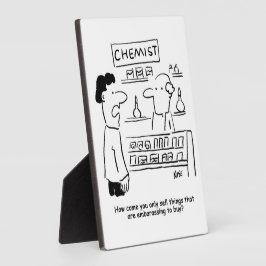 Placa Expositora Taza de broma para químico que solo vende producto