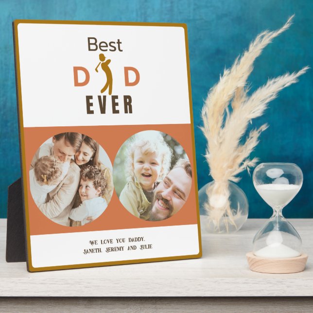 Placa Expositora Te Ama La Mejor Foto Del Día Del Padre Moderno. (Lado)