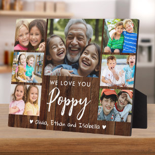 Placa Expositora Te Ama Poppy 7 Foto Rustic Wood Keepsake