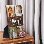 Placa Expositora Te amamos el Collage de fotos pop-pop rústico de m<br><div class="desc">El PopPop We Love You Heart Modern Collage de fotos Plaque es un regalo conmovedor y personalizado que muestra tu amor por tu abuelo. Esta placa de bonito diseño cuenta con un collage de fotos en forma de corazón que le permitirá añadir sus fotos familiares favoritas en un diseño moderno...</div>