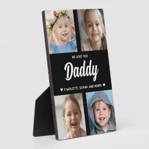 Placa Expositora Te Amamos Papá Colección de Fotos Familiares 
