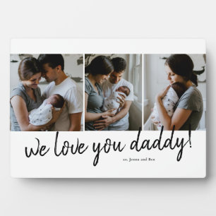 Placa Expositora Te Amamos Papá Foto Moderna 3 Día del Padre
