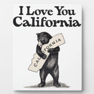 Placa Expositora Te Amo California Bear Hug