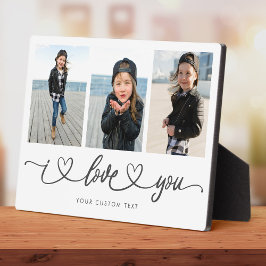 Placa Expositora Te Amo Collage de fotos de escritura de corazón mo