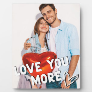 Placa Expositora Te amo más regalo de aniversario Día de San Valent