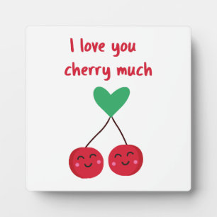 Placa Expositora Te Amo Mucho Cereza San Valentín