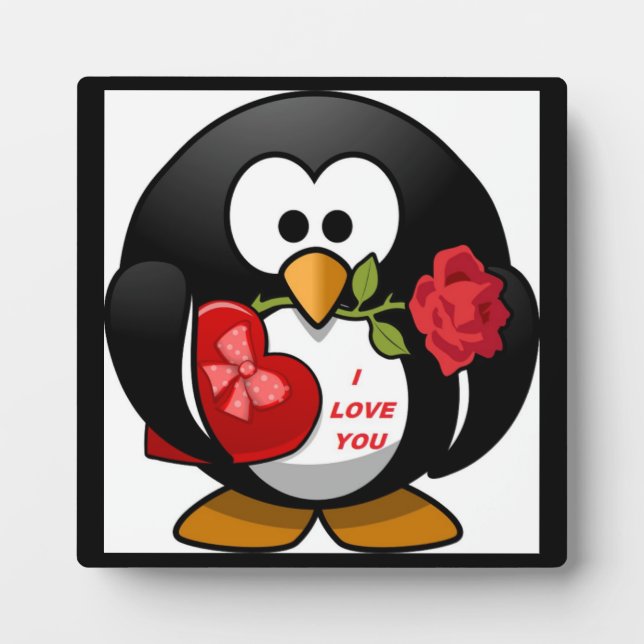 PLACA EXPOSITORA "TE AMO" PENGUIN (Frente)