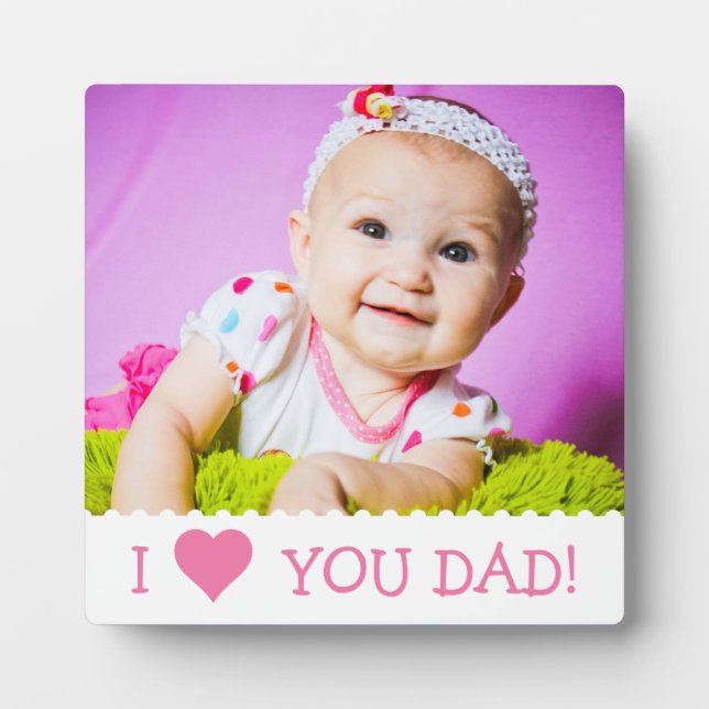 Placa Expositora Te Amo Personalizado Papá (Frente)