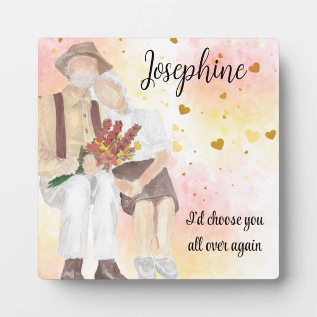 Placa Expositora Te elegiría a todos de nuevo aniversario (Frente)