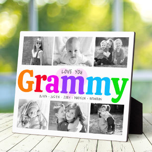 Placa Expositora Te encanta Grammy Colorful Moderno 6 Collage de fo