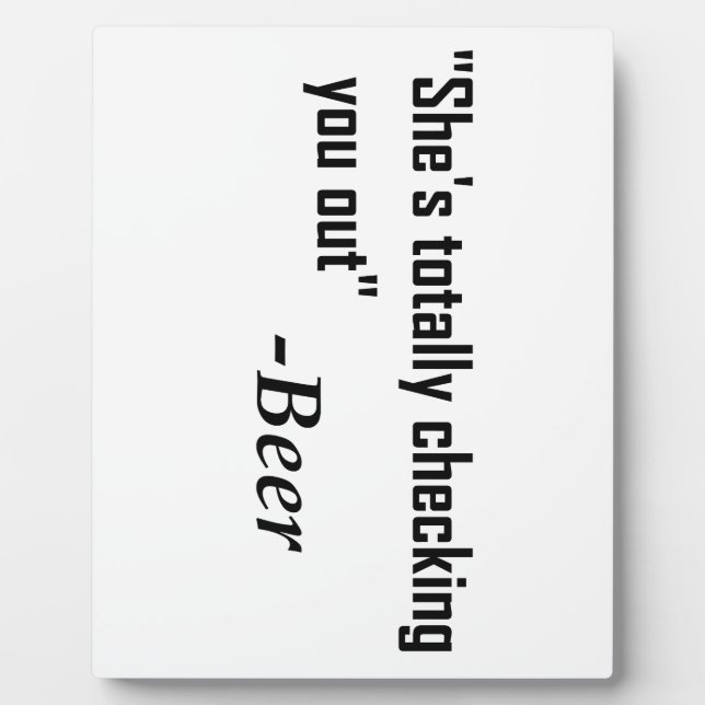 Placa Expositora "Te está echando completamente de menos" - Cerveza (Frente)