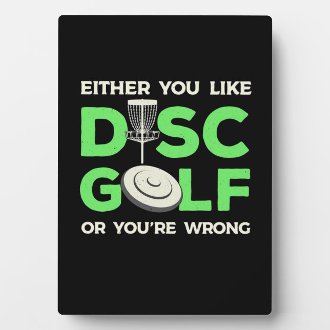 Placa Expositora Te Gusta El Disco Golf (Frente)
