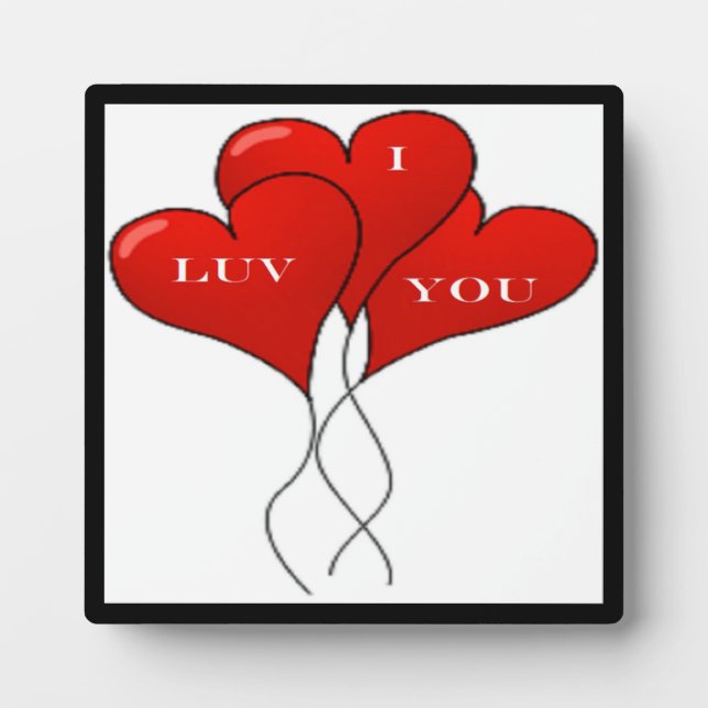 PLACA EXPOSITORA "TE LUV" BALLOONES (Frente)