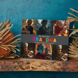 Placa Expositora Te queremos abuela Personalizado 6-Foto