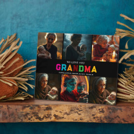 Placa Expositora Te queremos abuela Personalizado 6-Foto
