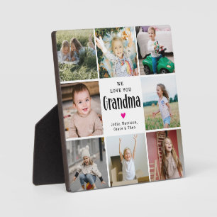 Placa Expositora Te Queremos Abuela Regalo de Colaje de Fotos