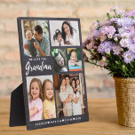 Placa Expositora Te queremos Abuelos Abuelas 6 Carteles de fotos<br><div class="desc">Regalo de placa fotográfica personalizada para la abuela personalizada con fotos y nombres de nietos. Hace un regalo especial,  memorable y único para las vacaciones,  cumpleaños,  día de los abuelos,  Día de la Madre y Navidades.</div>