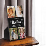 Placa Expositora Te queremos Collage de fotos abuelo de PawPaw<br><div class="desc">La placa de Collage de fotos PawPaw We Love You Heart Modern es un regalo conmovedor y personalizado que muestra tu amor por tu abuelo. Esta placa de bonito diseño cuenta con un collage de fotos en forma de corazón que le permitirá añadir sus fotos familiares favoritas en un diseño...</div>