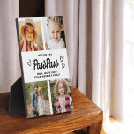Placa Expositora Te queremos Collage de fotos abuelo de PawPaw<br><div class="desc">La placa de Collage de fotos PawPaw We Love You Heart Modern es un regalo conmovedor y personalizado que muestra tu amor por tu abuelo. Esta placa de bonito diseño cuenta con un collage de fotos en forma de corazón que le permitirá añadir sus fotos familiares favoritas en un diseño...</div>
