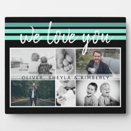 Placa Expositora Te queremos Collage de fotos Black Script Family 6