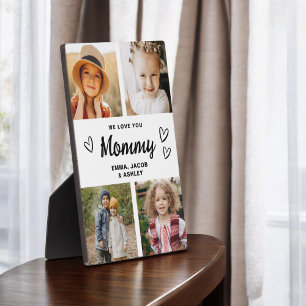 Placa Expositora Te queremos, mamá, Collage de fotos moderno