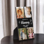 Placa Expositora Te queremos, mamá, Collage de fotos moderno<br><div class="desc">La placa de Collage de fotos moderno "Te amamos, mamá" es un profundo regocijo que celebra el vínculo especial entre una madre y su familia. Con un diseño de personalizable, esta placa te permite subir tus fotos familiares favoritas y organizarlas en un hermoso collage. El diseño moderno y elegante se...</div>