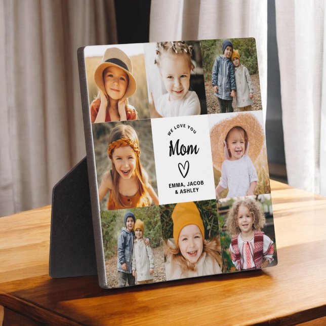 Placa Expositora Te queremos, mamá, familia, Collage de fotos moder (Subido por el creador)