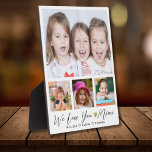 Placa Expositora Te Queremos Mimi Abuelos Nombres 4 Collages de fot<br><div class="desc">Mimi te amamos | Nietos 4 Collage de fotos Plaque — Haz tu propio cuadro de 4 fotos personalizado con 4 fotos y nombres de nietos favoritos. Hace un tesoro obsequio por mantener a la abuela por su cumpleaños, el día de la madre, el día de los abuelos y otros...</div>