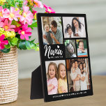 Placa Expositora Te Queremos Nana Abuelos Nombres Collage de fotos<br><div class="desc">Placa fotográfica personalizada de nana con nombres de nietos e imágenes de nietos. Hace un regalo especial,  memorable y único para las vacaciones,  cumpleaños,  día de los abuelos,  Día de la Madre y Navidades.</div>