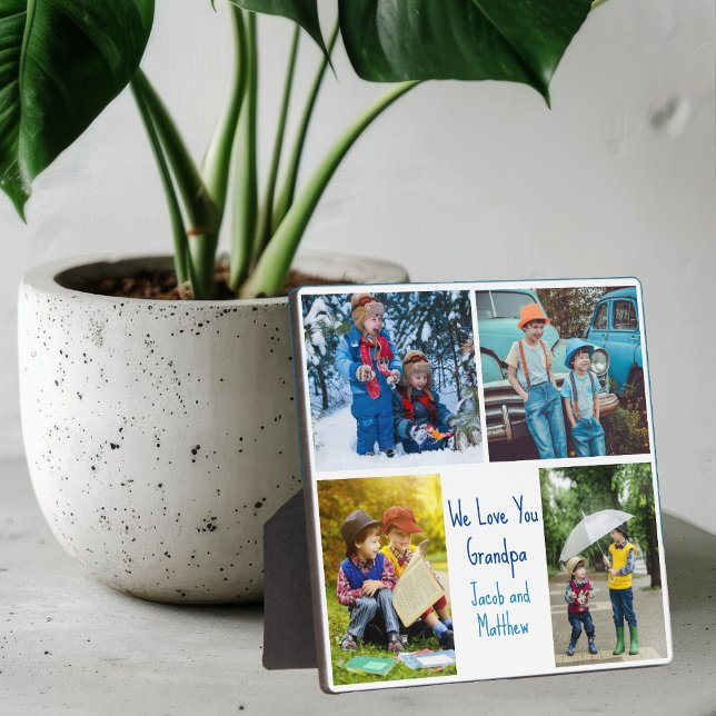 Placa Expositora Te queremos Personalizado abuelo  Cute Niños Colla (Subido por el creador)