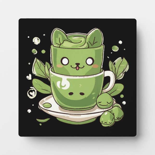 Placa Expositora té verde matcha (Frente)
