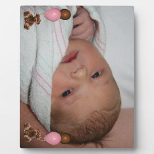 Placa Expositora Teddy Bears Pink 8 x 10 Fotografía Plaque con Ease