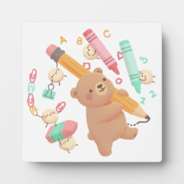 Placa Expositora Teddy's Back to School Illustration