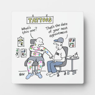 Placa Expositora Tema de Tatuajes Tatuador Divertido