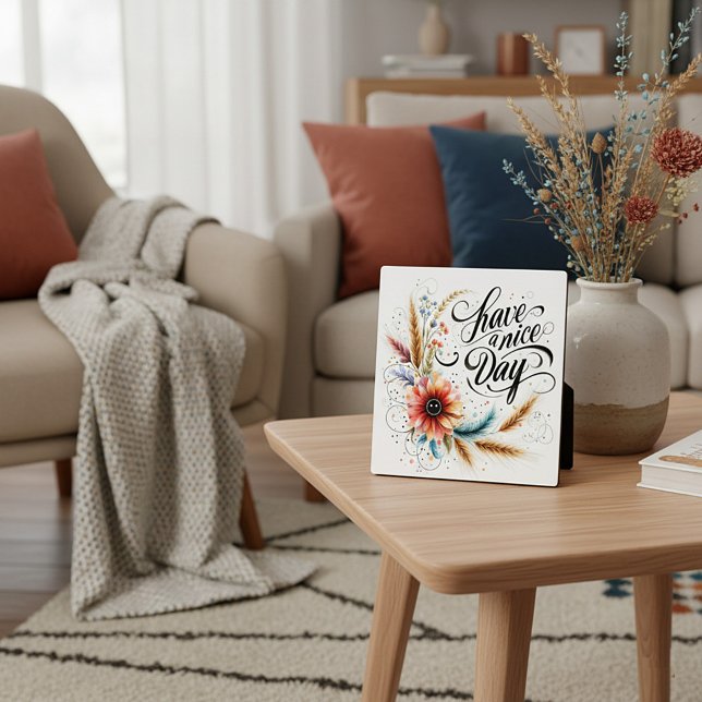 Placa Expositora Ten un buen día floral (Subido por el creador)