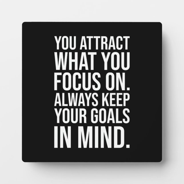 Placa Expositora Tener en Cuenta Sus Objetivos: Motivación Del Éxit (Frente)